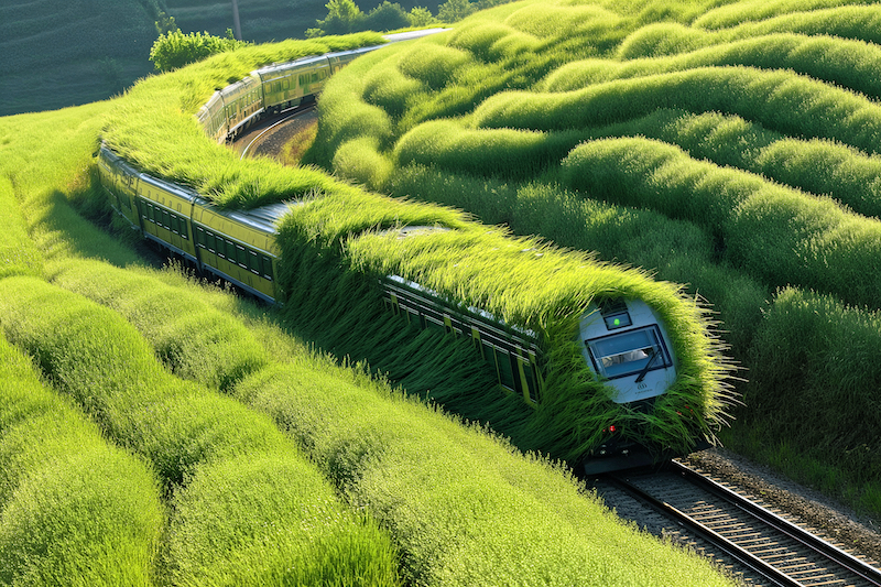 Mobilité verte, image de l'Aveyron créée avec une intelligence artificielle, Midjourney, i-aveyron.fr