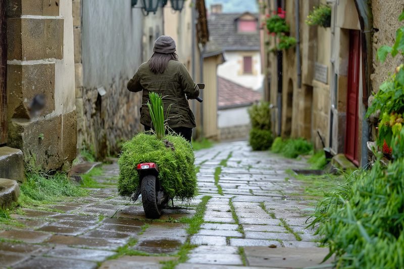 Mobilité verte, image de l'Aveyron créée avec une intelligence artificielle, Midjourney, i-aveyron.fr