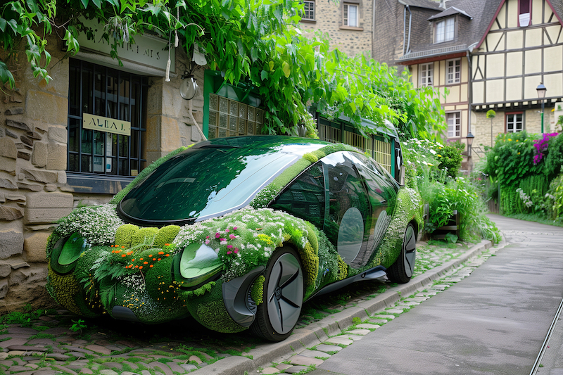 Mobilité verte, image de l'Aveyron créée avec une intelligence artificielle, Midjourney, i-aveyron.fr