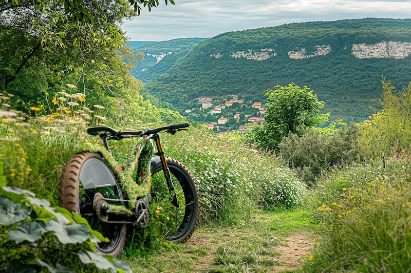 Mobilité verte, image de l'Aveyron créée avec une intelligence artificielle, Midjourney, i-aveyron.fr
